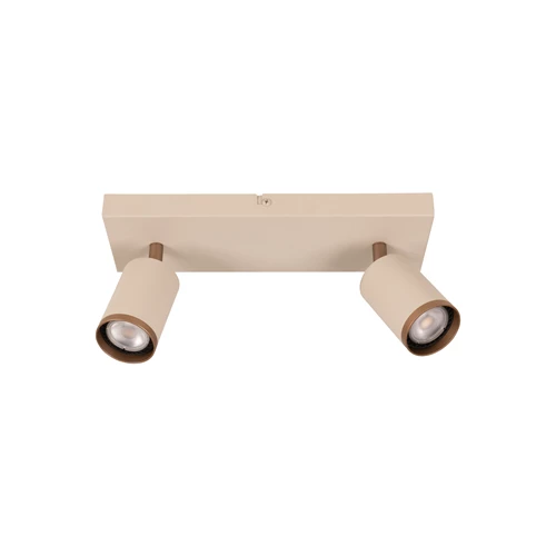 Lucide REGINA - Spot plafond - 2xGU10 - Taupe | Essential - éteint